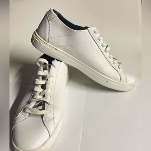 BYLT Everyday Shoes Mens 11 White Cognac Leather Casual Sneakers Premium Basics